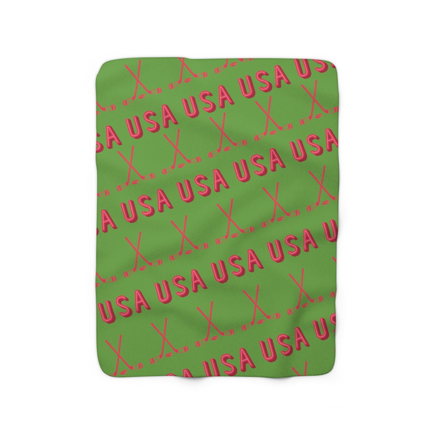 Hockey USA Sherpa Fleece Blanket