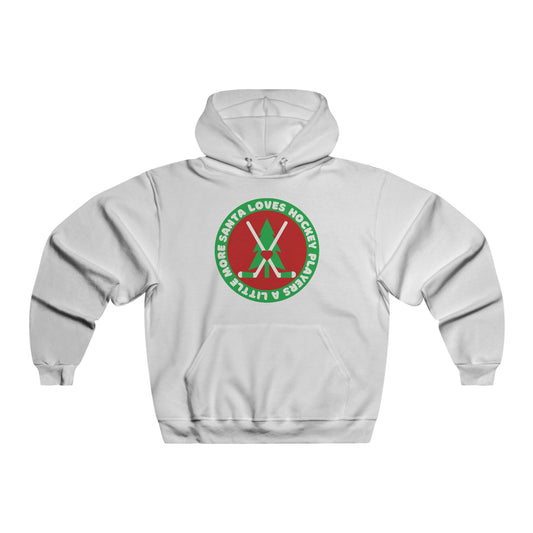 Santa Loves Hockey Players Hoodie