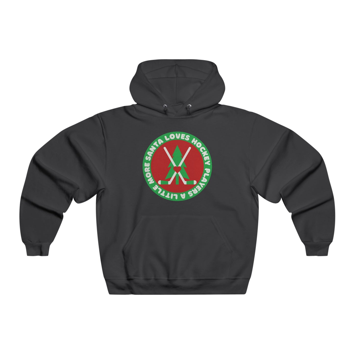 Santa Loves Hockey Players Hoodie