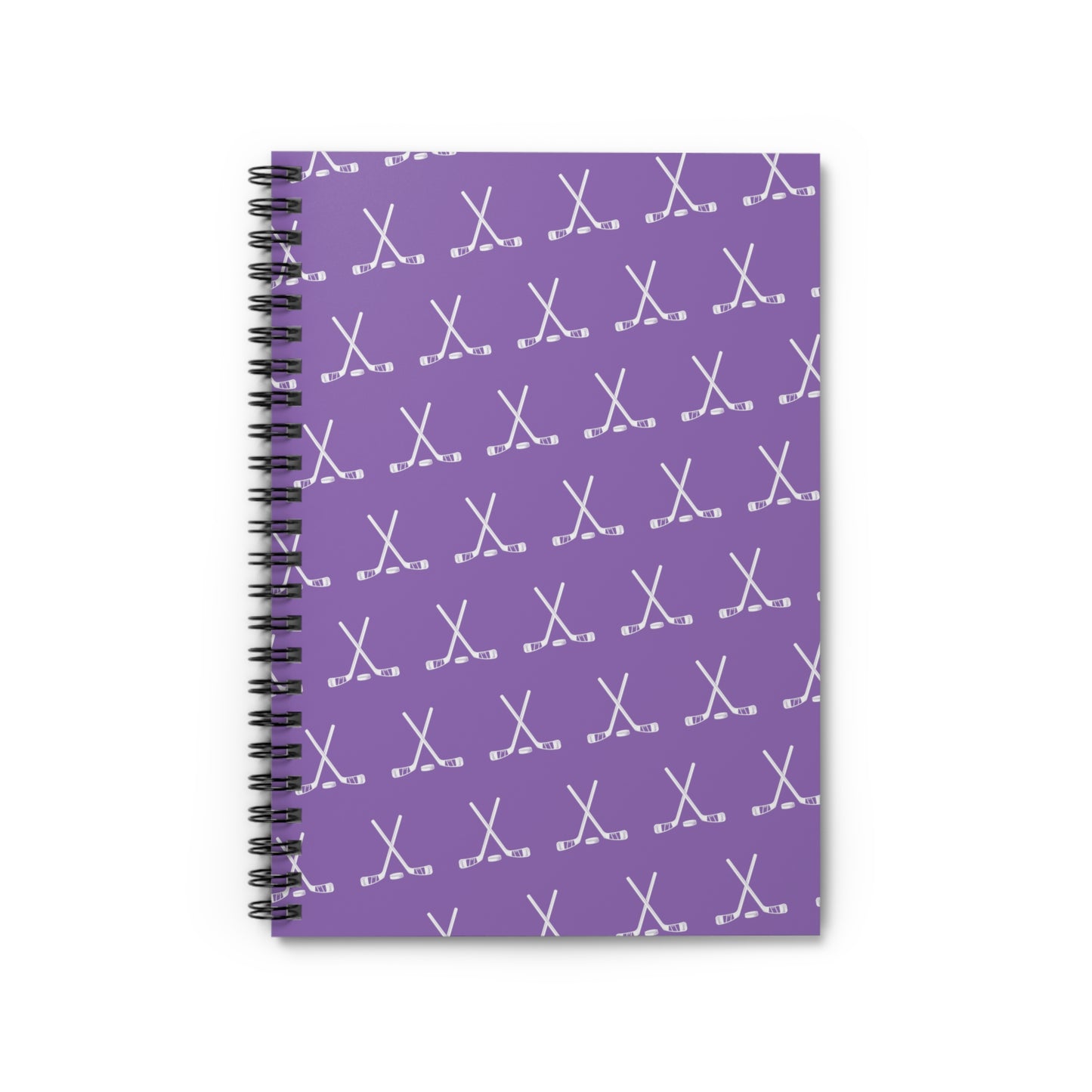 Hockey Stick Spiral Lined Notebook - Purple