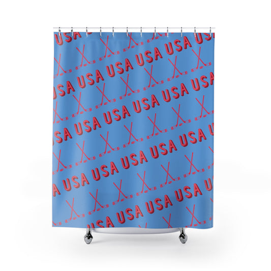 Hockey USA Shower Curtain