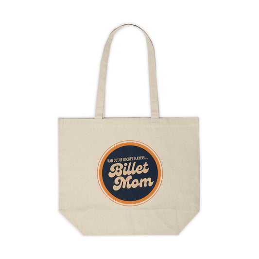 Billet Mom Canvas Shopping Tote - Navy