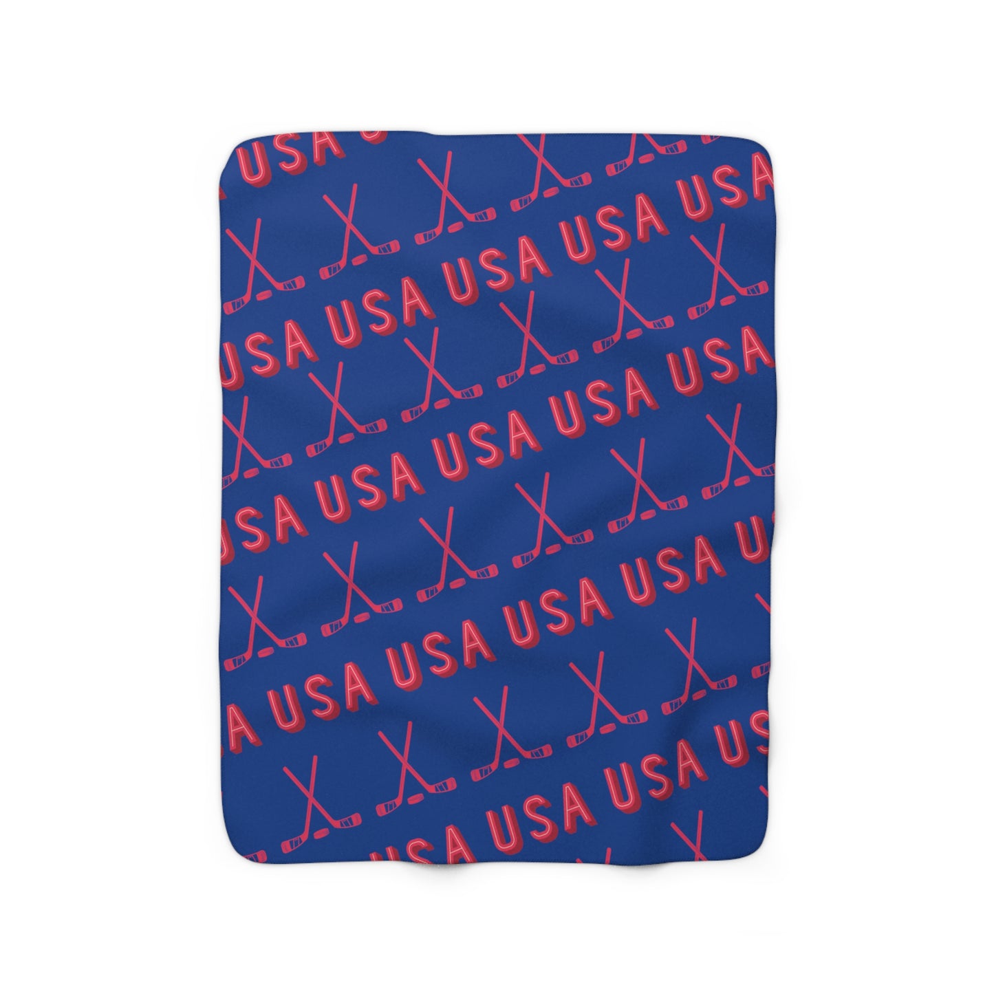 Hockey USA Sherpa Fleece Blanket